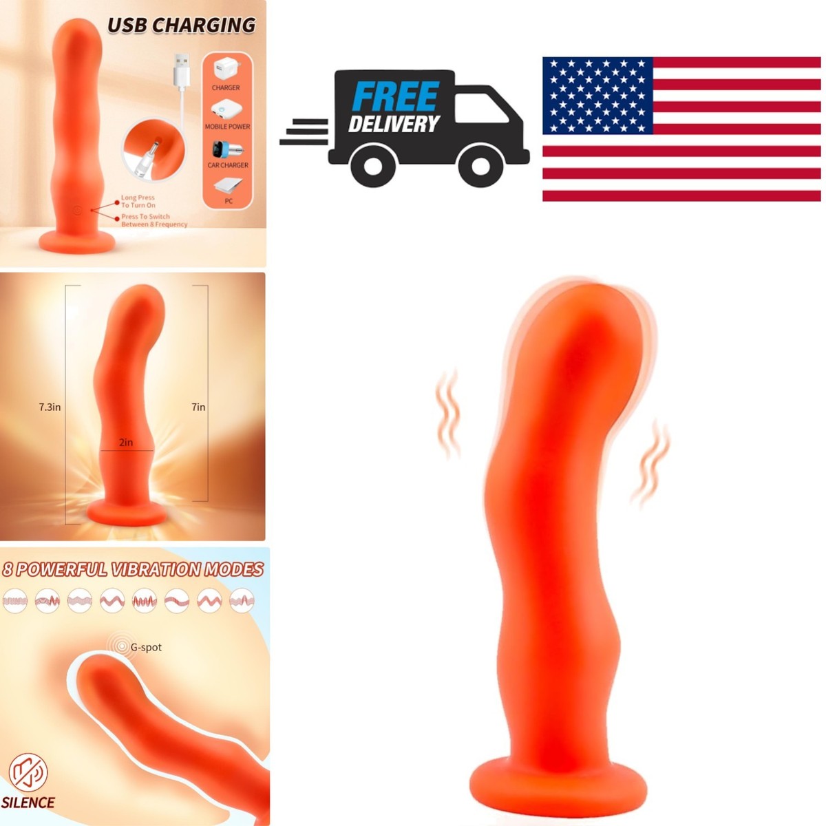 Realistic Dildo Vibrator 72 Inch Liquid Silicone with Strong Suction Cup |  eBay