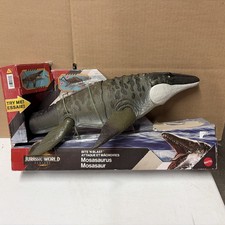 Mattel Jurassic World Rebirth Bite N Blast Mosasaurus Unopened Damaged Box 