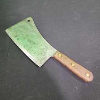 Vintage Wood Handle 8" Meat Cleaver VILLAGE BLACKSMITH Watertown WI