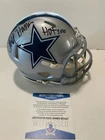 Cliff Harris Signed Cowboys mini helmet Beckett witnessed COA