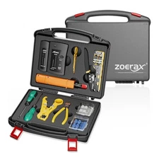 ZoeRax Network Tool Kit RJ45 Crimper Cable Tester Punch Down Stripper Set