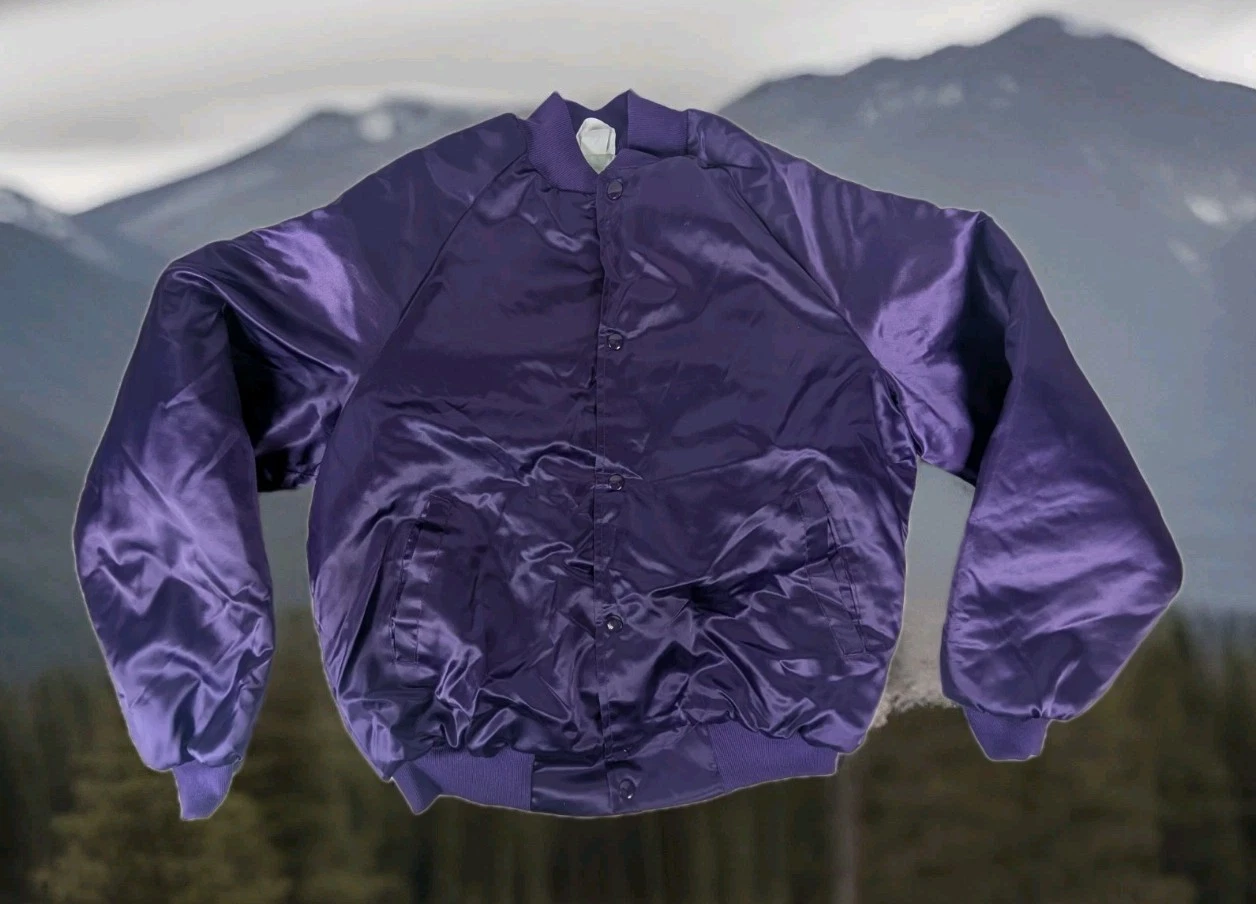 Vintage American Fit Made In USA Jacket Size Medium Purple Sports