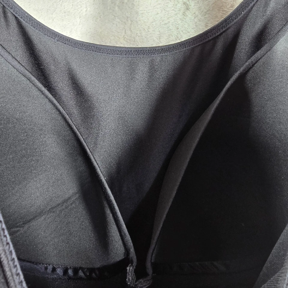 Sujetador Flexees para mujer negro con camisola moldeadora incorporado sin mangas correa ancha talla XL Foto 3 de 4