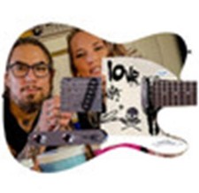 Dave Navarro of Jane's Addiction Autographed "Duel Diagnosis" 1/1 Graphics Guita