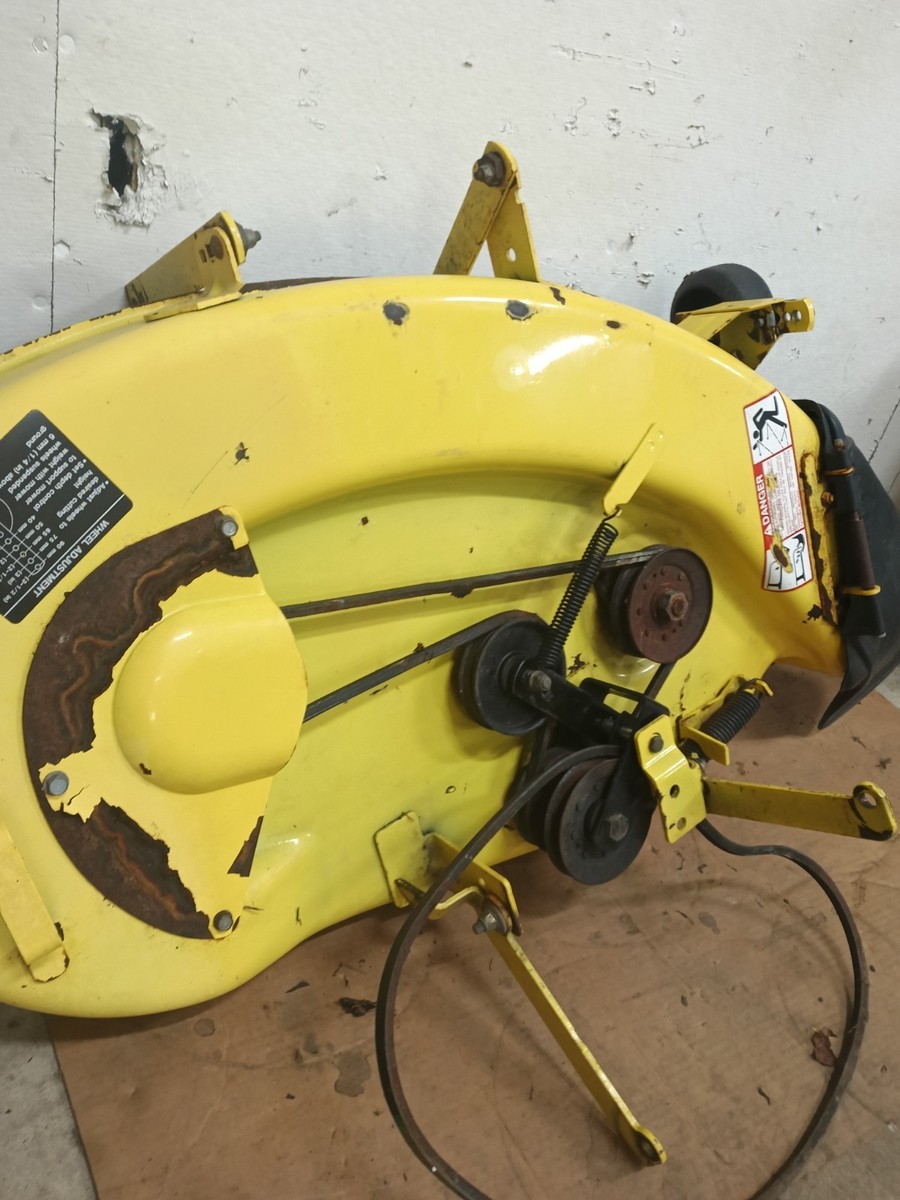 OEM John Deere STX38 Yellow Mower Deck with Blades And Chute | eBay
