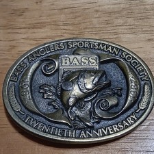 Bass Anglers Sportsman Society 20th Anniversary Ltd Edition Belt Buckle 1987