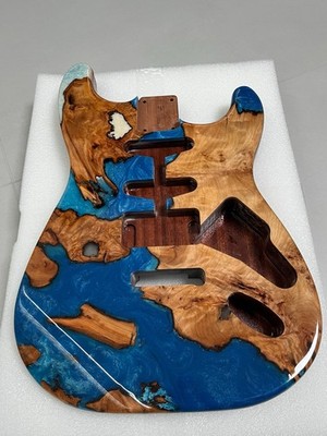 SSH Ocean blue mahogany electric guitar body surface with epoxy resin Gloss