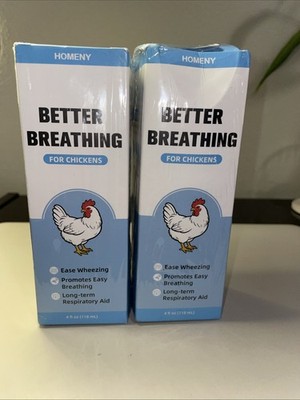 SET OF 2 Homeny Respiratory Aid for Chickens : Better Breathing, Ease Wheezing