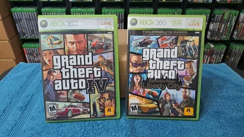 2 Game Lot: GTA Episodes from Liberty City &Grand Theft Auto IV Xbox 360 CIB