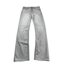 Paige Lennox Straight Jeans Men 32 Gray Bay Wash Stretch (33x31)