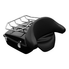 Chopped Trunk Backrest Luggage Rack Fit For Harley Touring Road Glide King 97-13