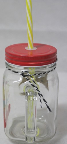Glass, Tankard Mason Jar - 1 Year Of Plus And Forever Also Awesome - WM - Picture 3 of 3