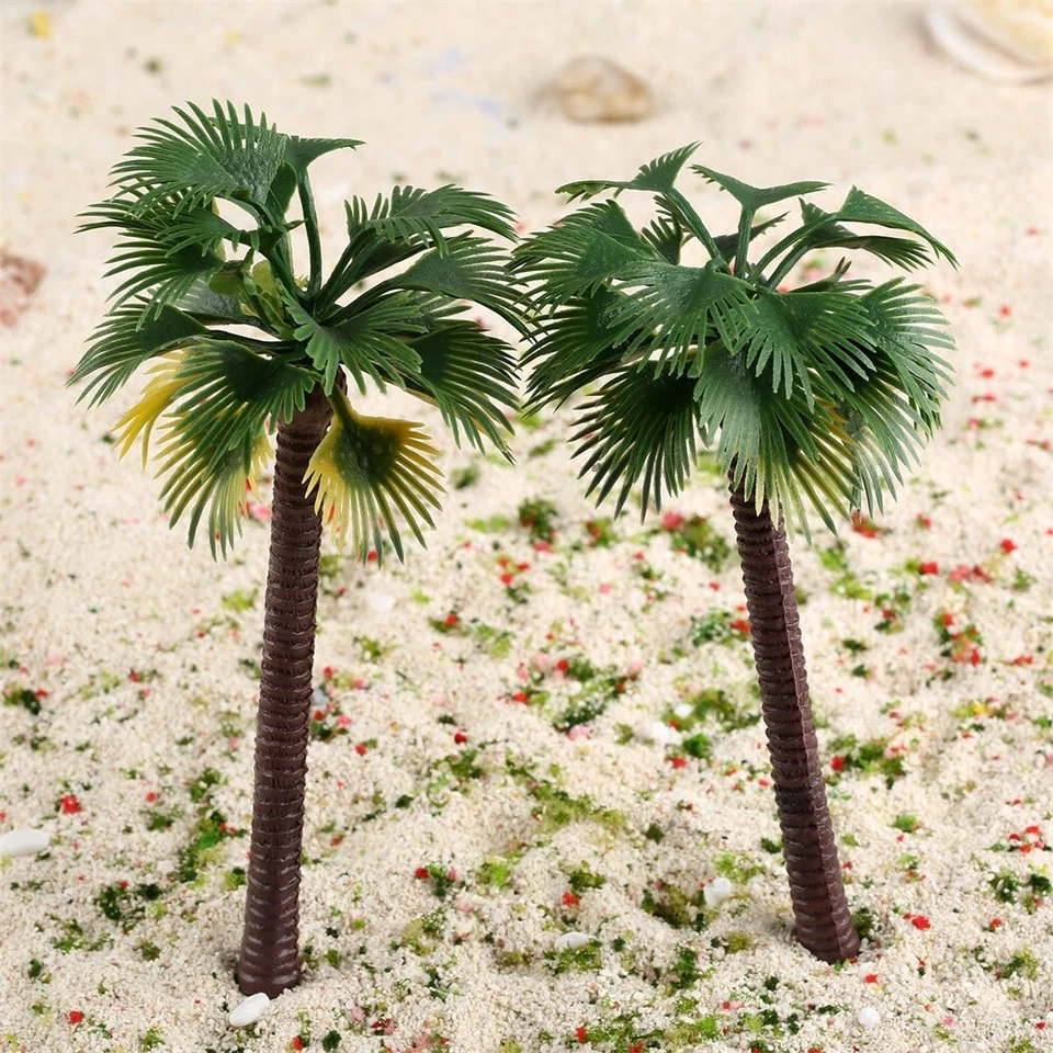 12x Mix Size Train Layout Model Palm Trees Scale HO O N Z Railroad Scenery Decor - Image 2 of 4