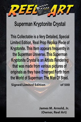 Juego de cinco piezas de cristal acrílico de kryptonita Superman, réplica de utilería real, placa - Imagen 9 de 10