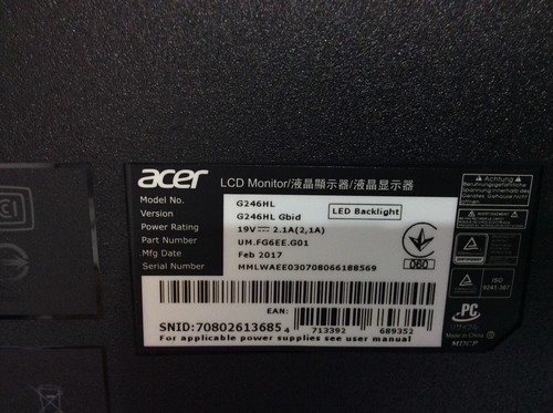 Acer G246HL Gbid 24-Zoll-Full-HD-LED-Monitor - Bild 18 von 19