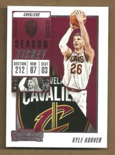 Kyle Korver 2018-19 Panini Contenders Season Ticket #84 Cavaliers