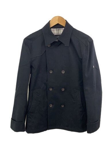 BURBERRY BLACK LABEL/double breath/short trench coat/M/cotton/BLK/BMP18-506-09