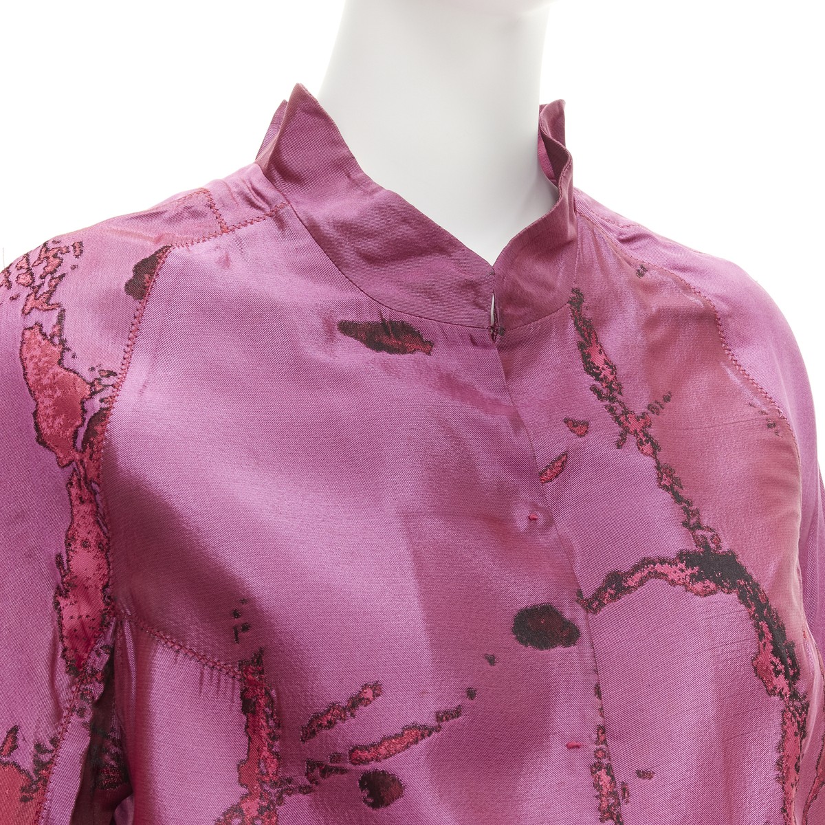 ジャケット・アウター SHIATZY CHEN SHIATZY CHEN purple oriental abstract silk brocade cropped