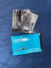 Salon Care Proffesional Metal Double Prong Clips 100 Count And 16 3  Barrettes
