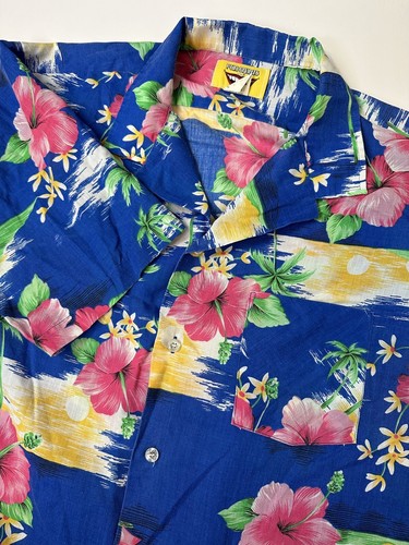 Vintage Fun Shirts Hawaiian Shirt Men XL Floral Hibiscus Sunset Tiki Aloha USA - Picture 13 of 14