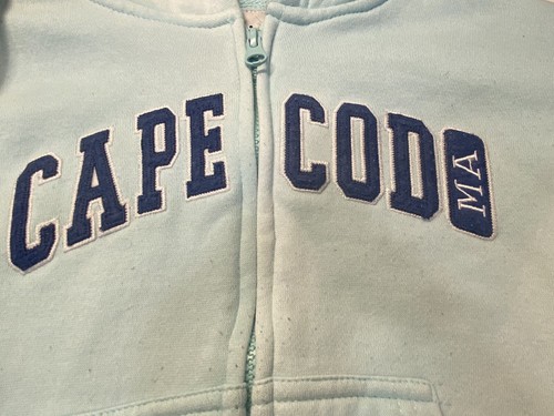 Cape Cod By Cuffy’s 4T Aqua Blue full zip hoodie Vacation On Cape Cool Nights - Picture 10 of 12