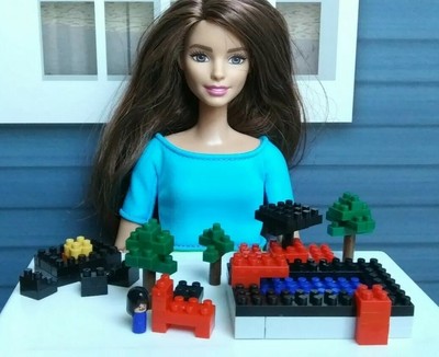 barbie lego pool