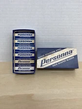Vintage Lot 6 Boxes PERSONNA HAIR SHAPER BLADES Super Stainless Steel NEW Barber