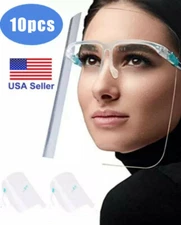 10 PCS Full Face Shield Mask Washable Cover Tapabocas Anti-Splash Guard Mascaras