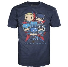 Funko Pop! Captain America 80th Year Of The Shield T-Shirt Size Small New In Bag