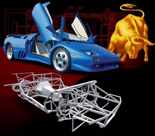 lamborghini replica chassis drawing