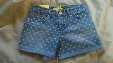 Catherine Malandrino GIRLS SHORTS REGULAR FIT INDIGO MD WASH WASH PRINT SZ 10