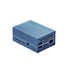 Blaues Aluminium Gehäuse für Raspberry Pi 4...
