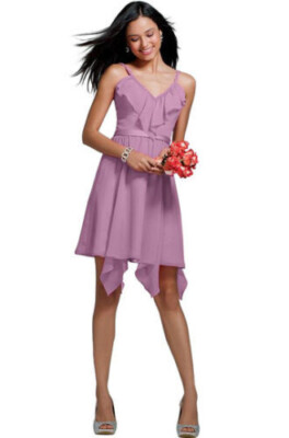 ALFRED ANGELO 7222 $169 12 ROYAL BLOOM ORCHID CHIFFON BRIDESMAID PARTY DRESS  NEW | eBay