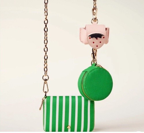 NWT New Stripe Mini Crossbody Bag - kate spade new york x Target Green/White - Picture 2 of 4