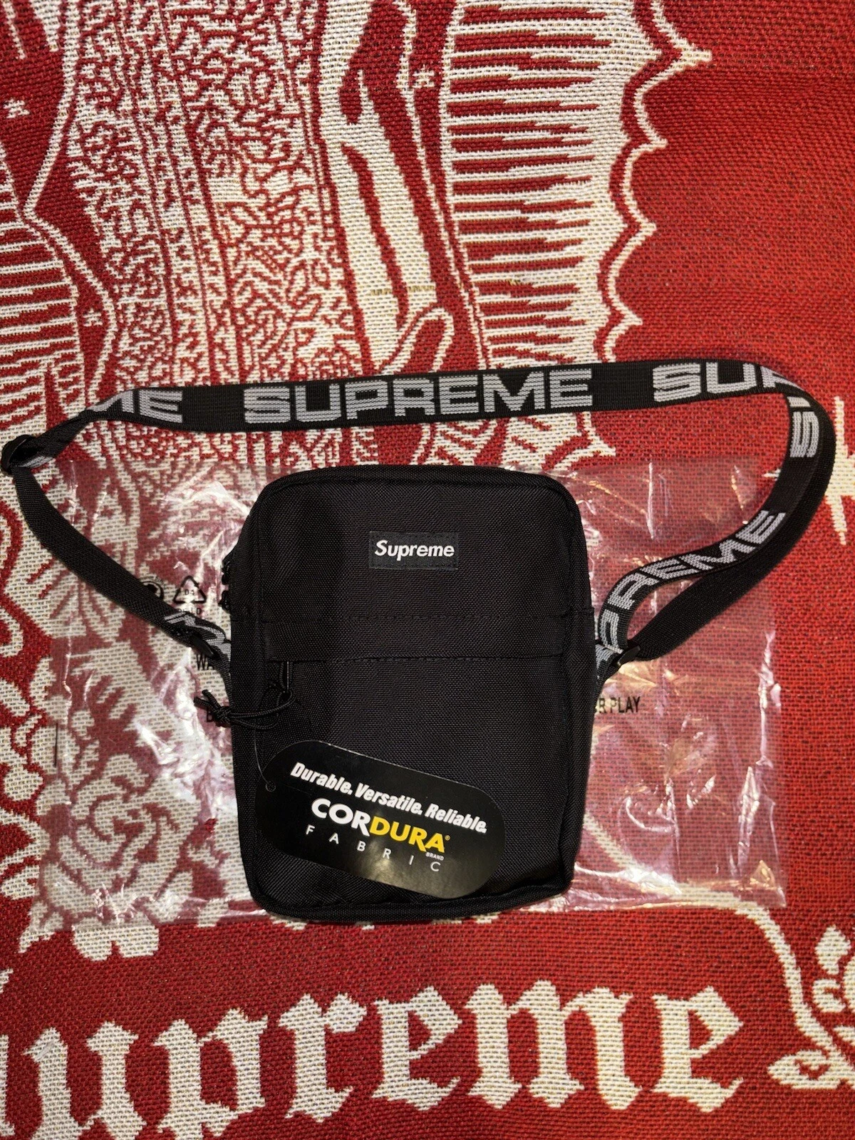Sac à bandoulière Supreme en nylon noir SS18 Cordura Supreme Shoulder Bag 2018