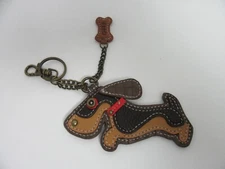 Chala Key Chain Dachsund Dog Bag Charm Puppy Brown Wiener Dog