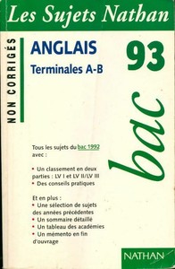 Anglais Bac Sujets Non Corriges 1993 Collectif Livre Ebay