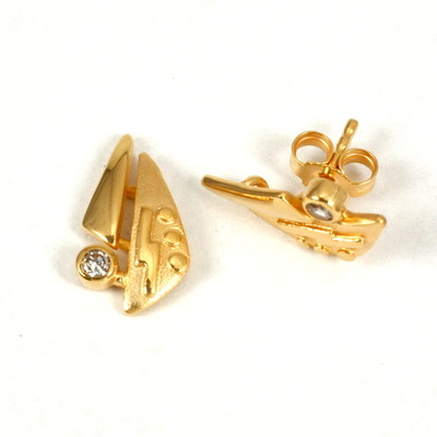 333 Gold Ohrringe Ohrstecker Mit Onyx-578ox