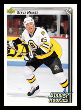 1992-93 Upper Deck Steve Heinze Star ROOKIE #400 Boston Bruins Vintage Hockey