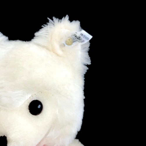 Vintage 1983 Steiff White Mohair Original Teddy Bear Teddybar #0203/41 15" Tags - Foto 5 di 8
