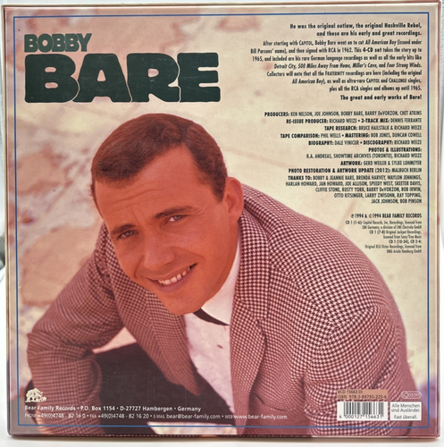 BOBBY BARE "All-American Boy" 4xCD Bear Family Records Germany Import - Picture 2 of 24
