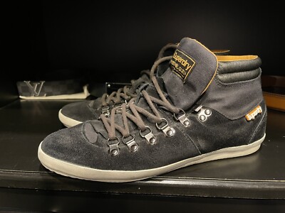 Superdry Black Suede Mountain Sneakers 43 US 10 SUPER RARE!! Only Avail  Here!!