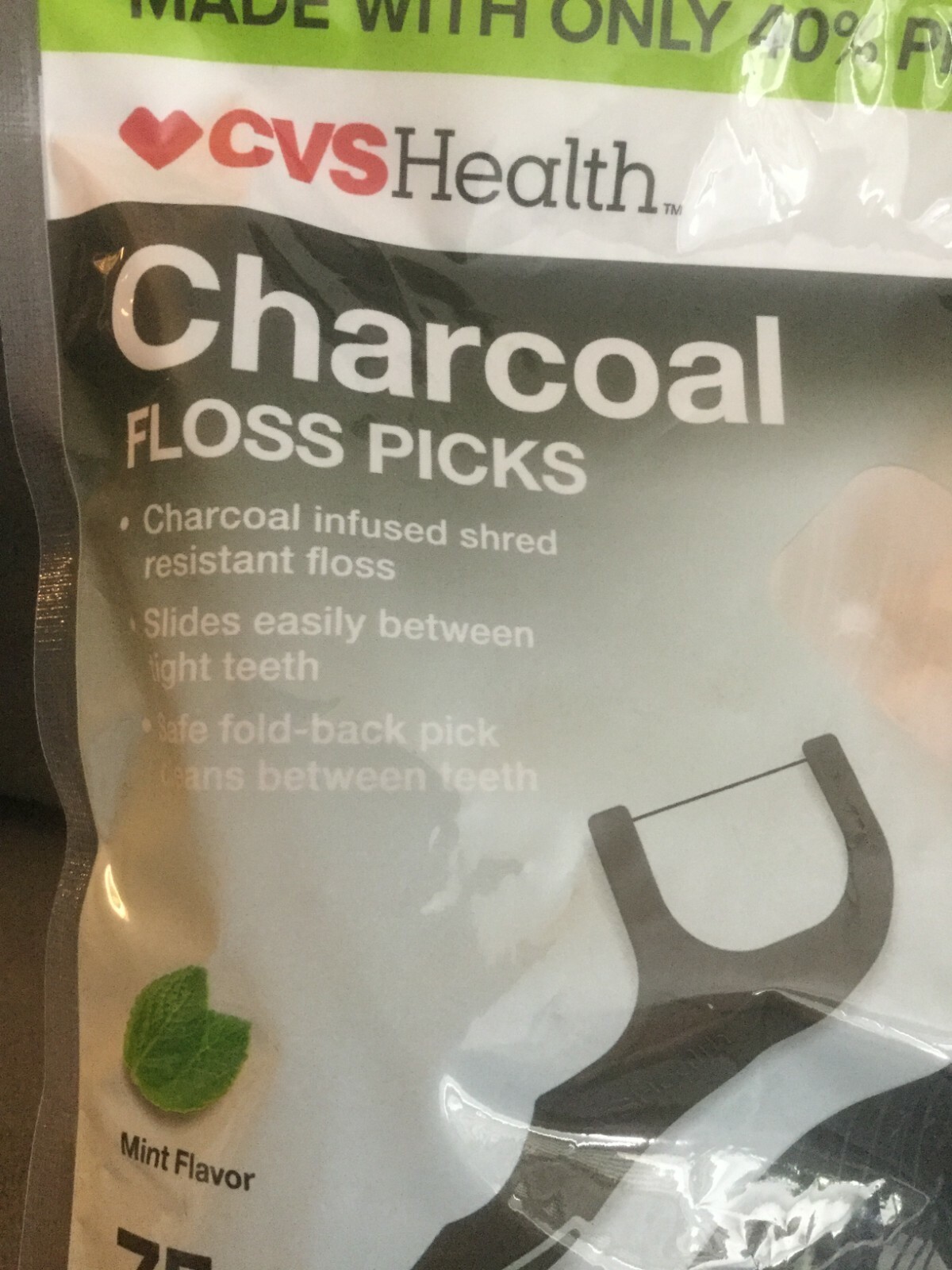 CVS Health Floss Picks Charcoal Mint 75 Count Each for sale online eBay