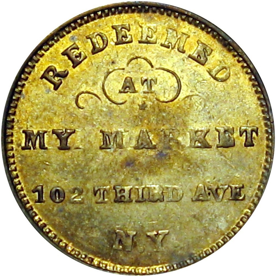 New York City Civil War Token Ph J Seiter's Market Bull Steer Horns eBay