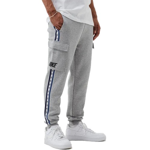Nike Air Tracksuit Mens Fleece Pullover Sweatshirt Joggers Sweatpants Grey - Picture 7 of 8