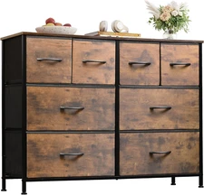 Dresser for Bedroom with 8 Drawers, Wide Fabric Dresser for Storage and Organiza