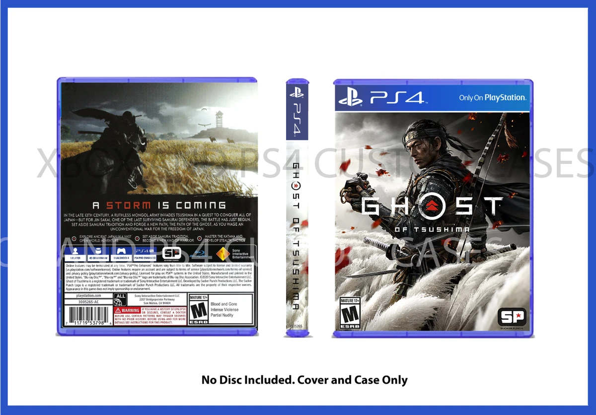 CASE REPLACEMENT NO DISC Ghost of Tsushima PS4 SEE DESCRIPTION