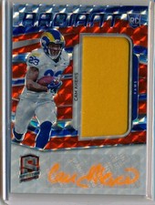 CAM AKERS - 2020 Spectra NEON ORANGE Radiant Rookie Patch AUTO 03/15 (College #)