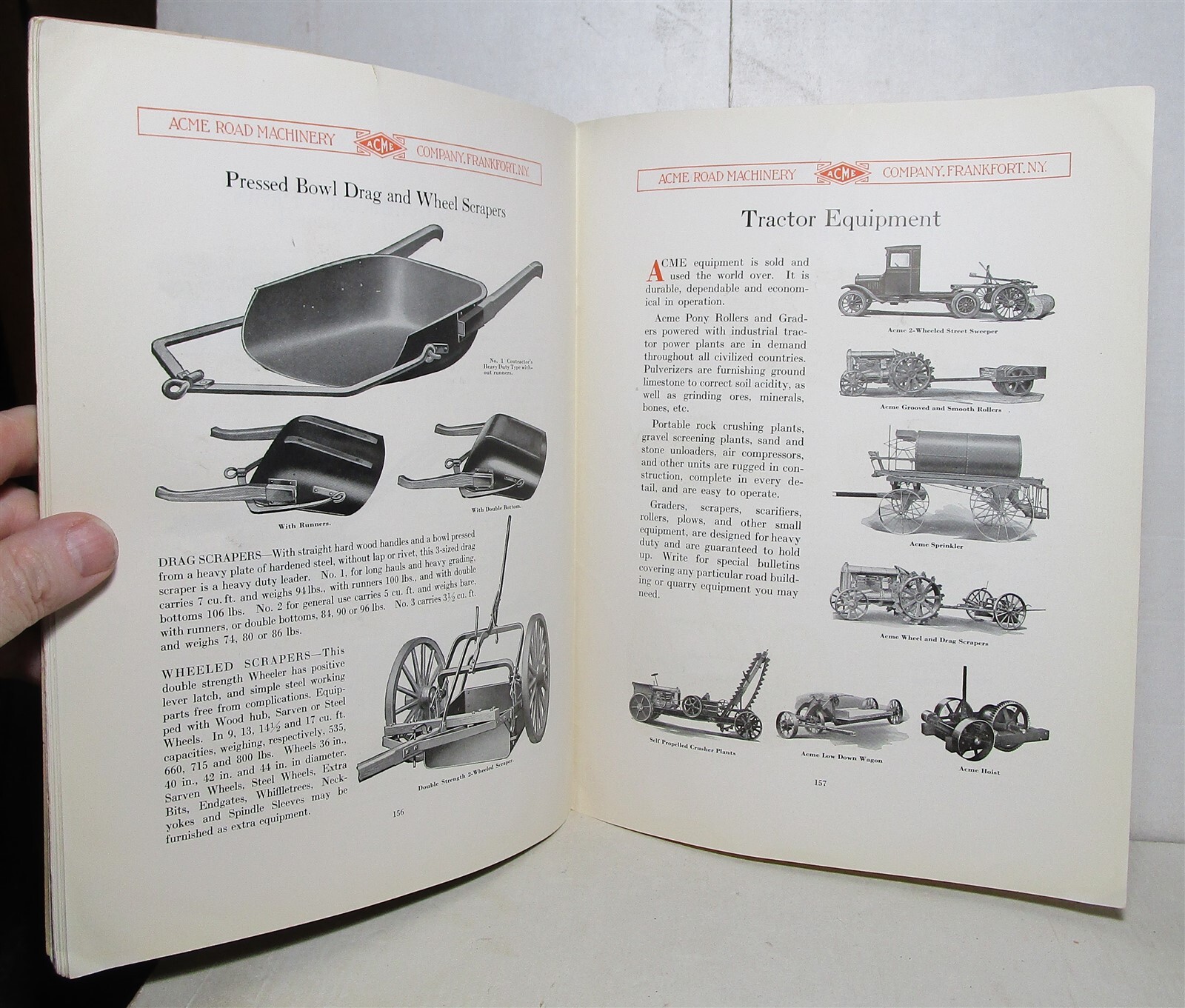 1927 Acme Road Machinery Co. catalog Graders (Frankfort, New York) eBay
