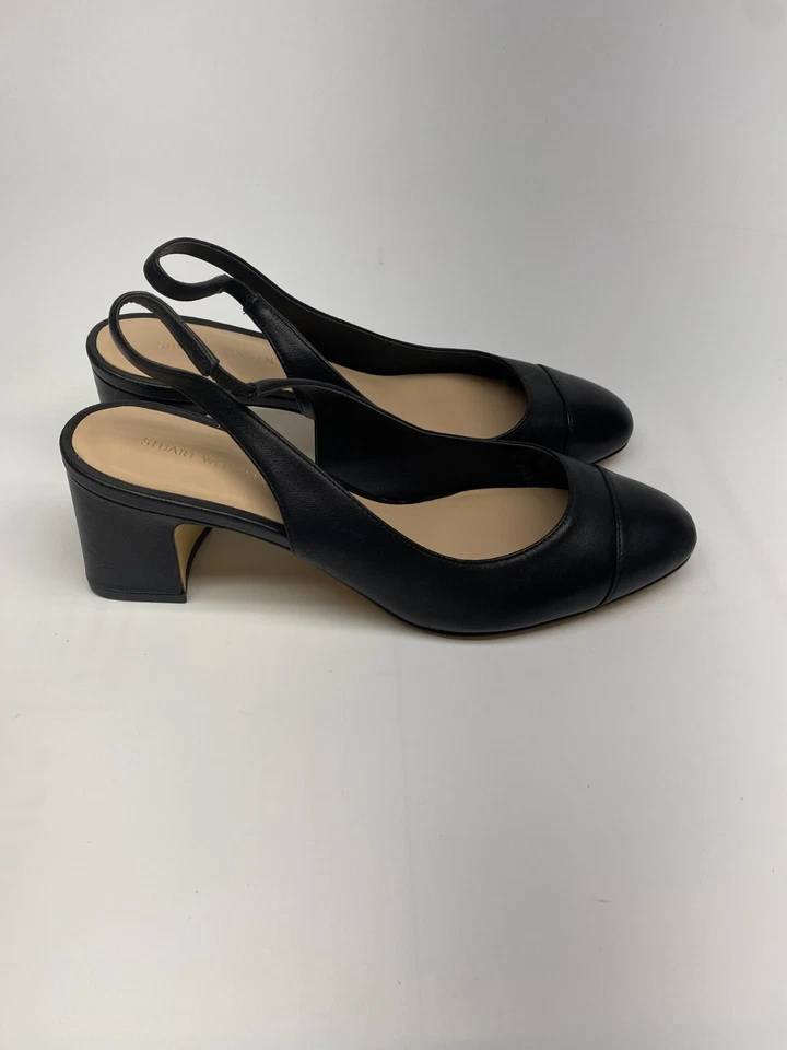 STUART WEITZMAN Womens Milla 55 leather slingback pumps Sz 9 - Image 4 of 4